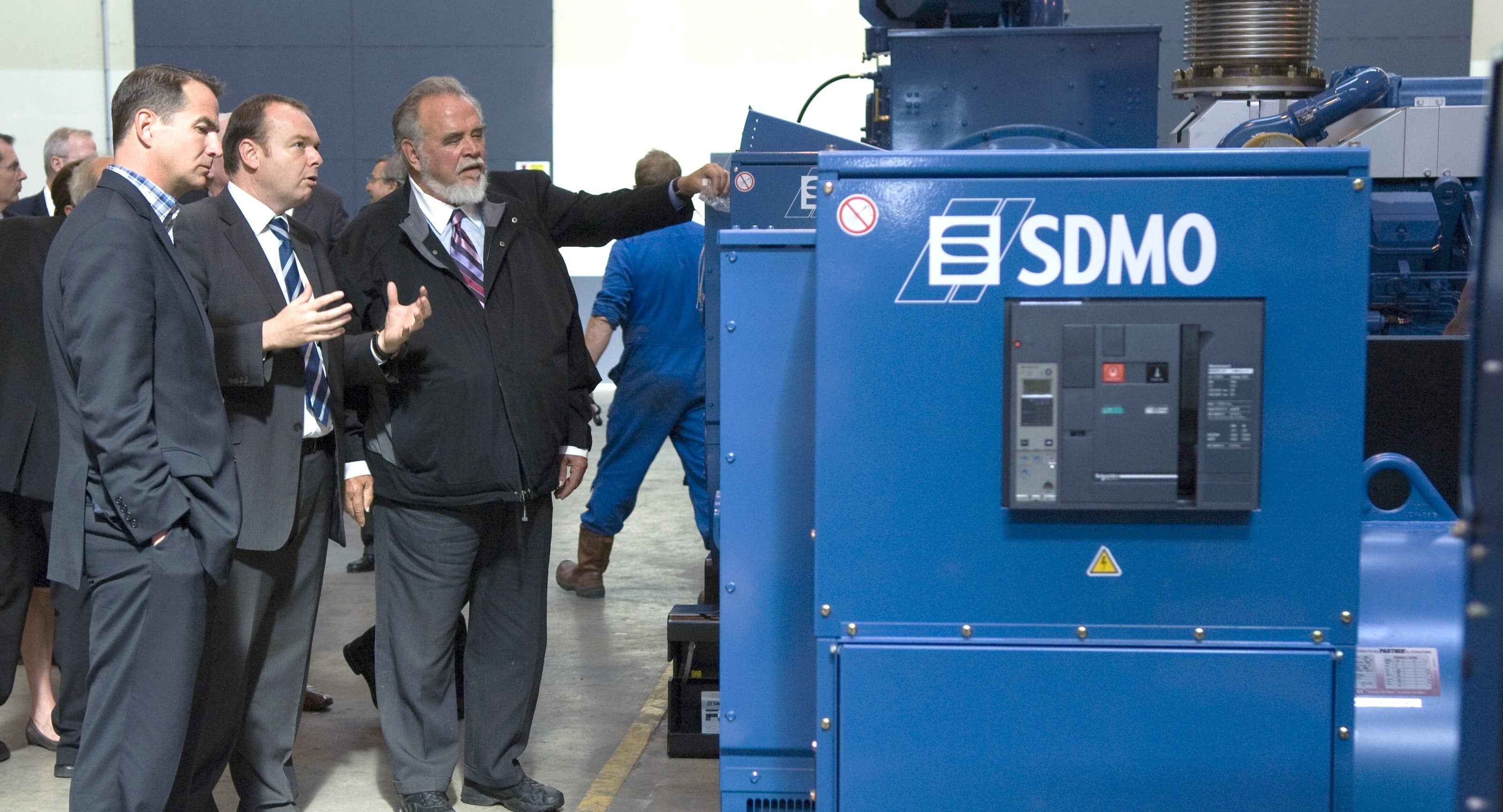 David Kohler, Herbert Kohler & Hervé Prigent visiting the kohler-sdmo factory